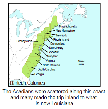 Acadians along the east coast