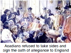 Acadians refusing oath