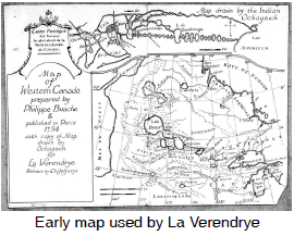 Map used by La Verendrye