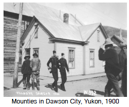 Mounties in Dawson City, Yukon, 1900