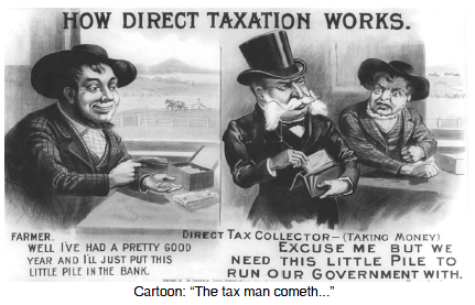 Cartoon: “The tax man cometh...”