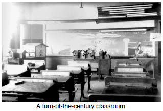 A turn-of-the-century classroom