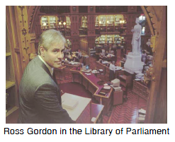 Ross Gordon in the Library of Parliament