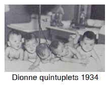 Dionne quintuplets 1934