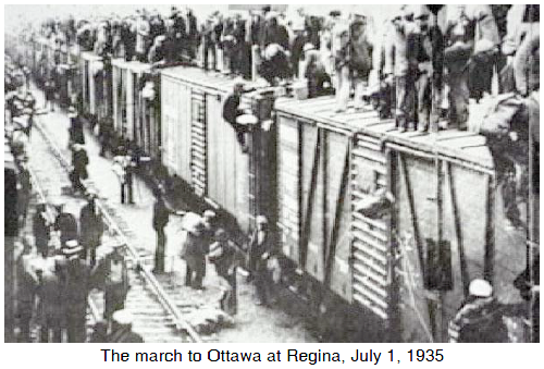 The march to Ottawa at Regina, July 1, 1935