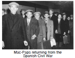 Mac-Paps returning from the Spanish Civil War