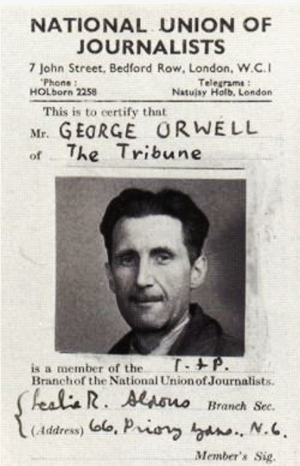 Orwell's union card